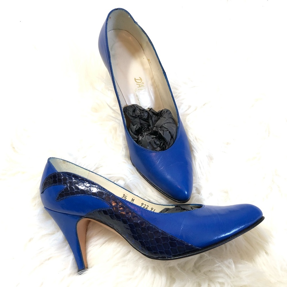 Vintage D'antonio Blue Heels